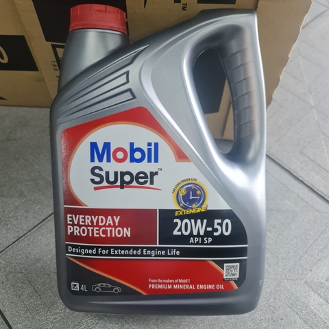 Nhớt khoáng 20W50 MOBIL Singapore Super (4L)