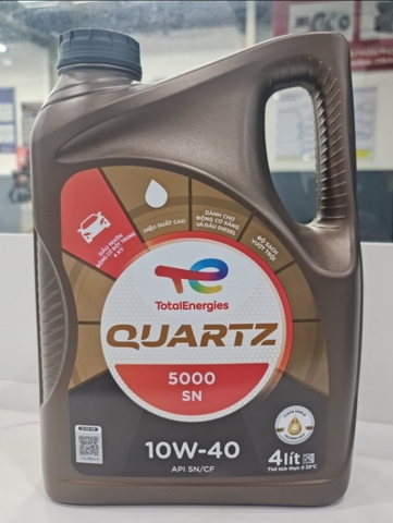 Nhớt 10W40 TOTAL Quartz 5000 (Can 4L 460k)