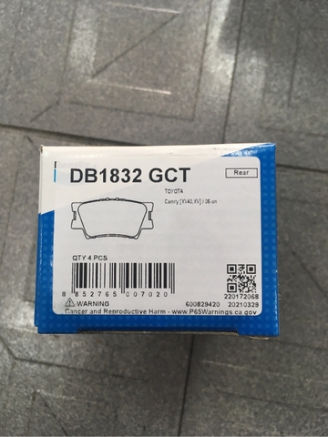 Má phanh sau TOYOTA LEXUS (Camry 2.4 3.5 2.5 2.0 07+, ES 200 2.0 15+,ES 250 2.5 12+) - BENDIX