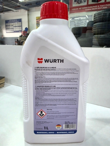 Nước làm mát 1 lít Đỏ - WURTH OAT -35⁰ OAT