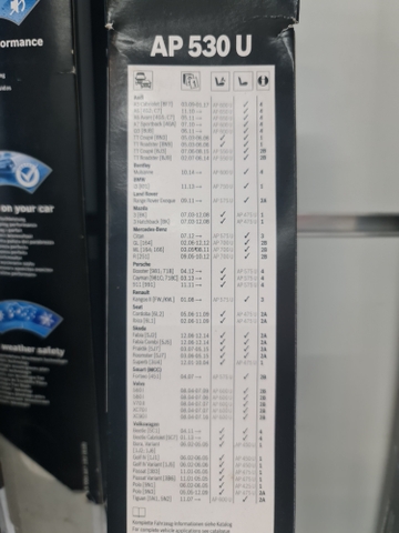 Gạt mưa BOSCH AP 530U 21 Set Ghép Audi BMW Ford Mer Nissan Volvo...