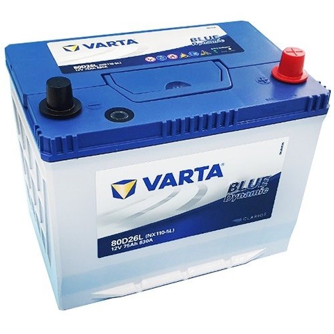 Ắc quy 75Ah VARTA Korea BLUE Dynamic 80D26L (NX110-5L)