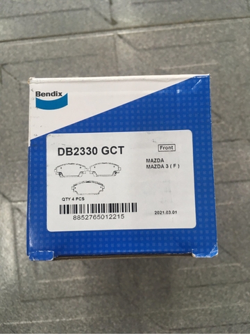 Má phanh trước MAZDA (Mazda 3 2.0 16-23, 1.5 2.0 14-15) - BENDIX