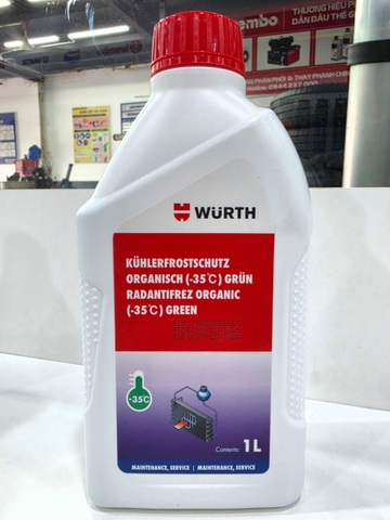 Nước làm mát 1 lít Xanh - WURTH OAT -35⁰ OAT