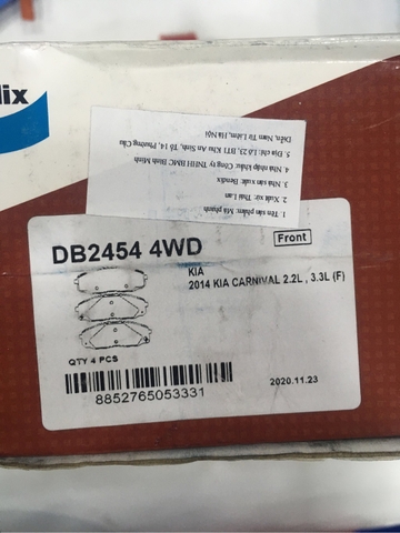 Má phanh trước KIA (Sedona 2.2 3.3 15+) - BENDIX