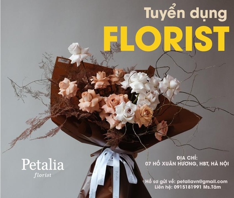 Tuyển dụng : Florist - Nhân viên cắm hoa