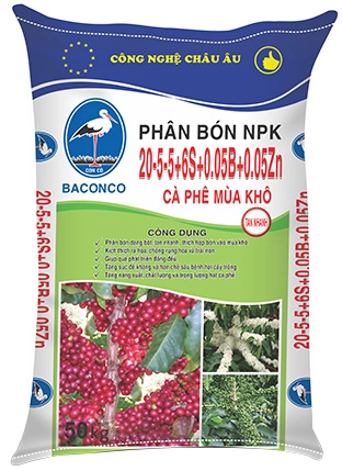 NPK CON CÒ 20-5-5+6S+0,05B+0,05Zn