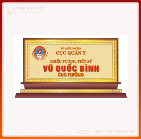 Bảng Tên Gỗ Đồng Để Bàn
