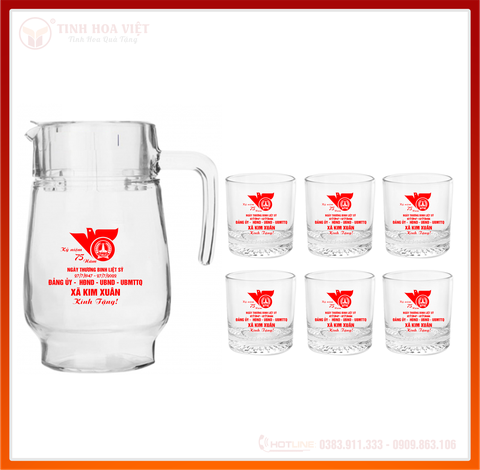 Bộ Bình Bầu Cốc Thủy Tinh 308