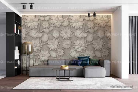 Tranh dán tường hoa 3D