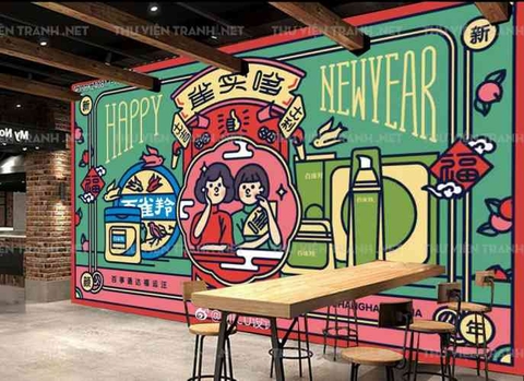 Tranh dán tường Hong Kong