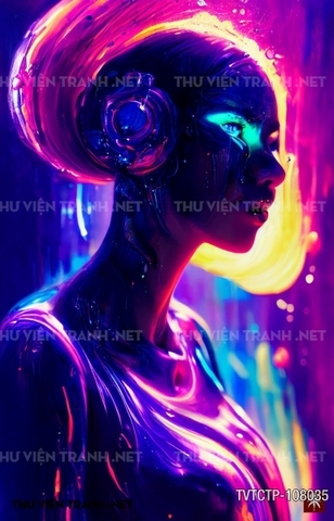 Tranh dán tường City Punk - Neon 1