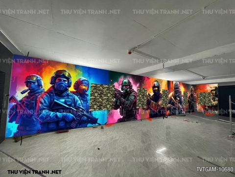 Tranh dán tường  bắn súng half life