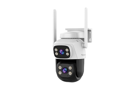 Camera Vstarcam 2 mắt với 2 góc nhìn khác nhau, xem cùng lúc 2 khung hình, kết nối wifi/LAN, thông báo về máy khi phát hiện chuyển động, theo dõi chuyển động