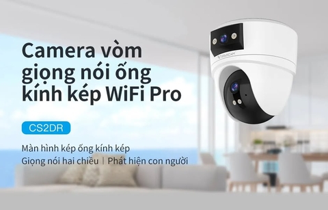 Camera wifi trong nhà Vstarcam 2 mắt xem cùng lúc 2 khung hình, sử dụng độc lập, độ phân giải 2mp+3mp
