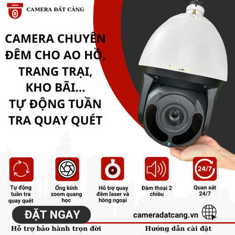 Camera chuyên đêm dành cho ao, trang trại, rừng núi, kho bãi, nơi không có ánh sáng, bản 4G/wifi có dây