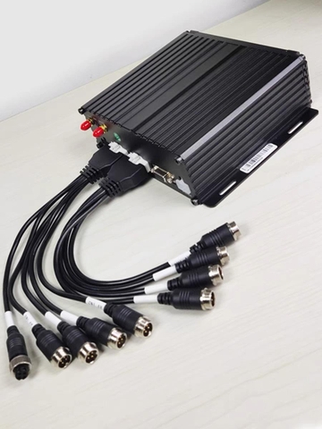 Bộ 6 mắt camera kèm đầu ghi, ổ cứng giám sát xe từ xa kèm định vị, giám sát dừng đỗ, di chuyển, xung quanh xe và trong thùng hàng