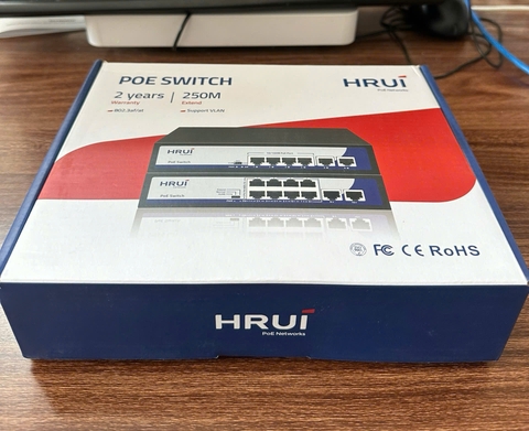 POE Switch Hrui 6 port (4 port POE + 2 port Uplink)