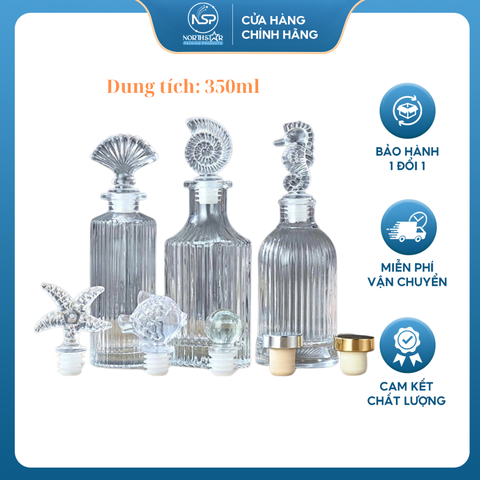 Chai Thủy tinh Khuếch Tán Hương Thơm Có nút 120ml, 200ml - Bình Thủy Tinh Decor Trang Trí - North Star Packing