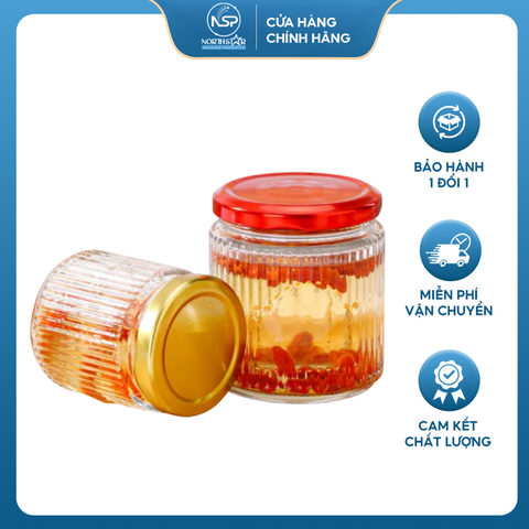 Hũ Yến Sọc 75ml 100ml 150ml 200ml Đựng Yến Chưng, Các Loại Thực Phẩm Khô Ướt, Kiểu Dáng Đẹp Mắt - North Star Packing