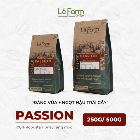PASSION - Cà Phê Robusta Honey Rang Mộc Nguyên Chất 100%