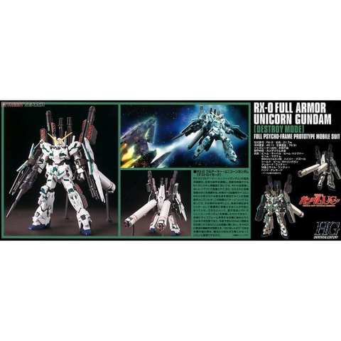 Mô hình lắp ráp HG UC Full Armor Unicorn Gundam (Destroy Mode) Bandai 4573102580054