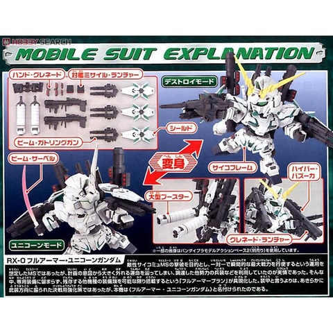 Mô hình lắp ráp SD Full Armor Unicorn Gundam Bandai - Mô hình GDC