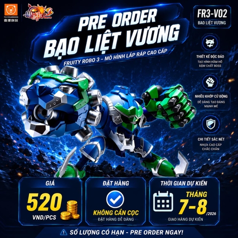 Mô Hình Lắp Ráp Bạo Liệt Vương FR3 V02 (Fruity Robo 3) Chính Hãng Yili Chuangwan - Robo Trái Cây