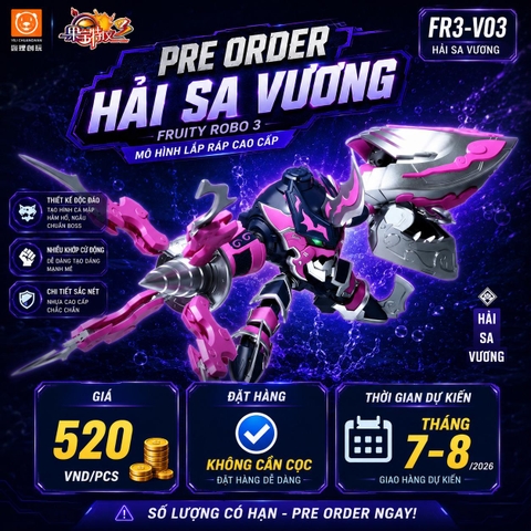 Mô Hình Lắp Ráp FR3-V03 Hải Sa Vương (Sea Shark King) Chính Hãng Yili chuangwan - Robo Trái Cây