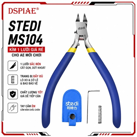 Kìm cắt 1 lưỡi trợ lực với đầu thép mỏng tinh xảo, bền bỉ Stedi MS-104 - kềm một lưỡi mô hình - GundamGDC