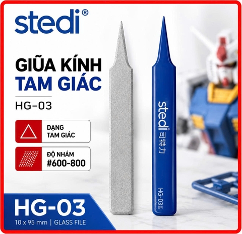 Giũa Thuỷ Tinh Tam Giác Stedi HG-03 #600–800 New Glass File