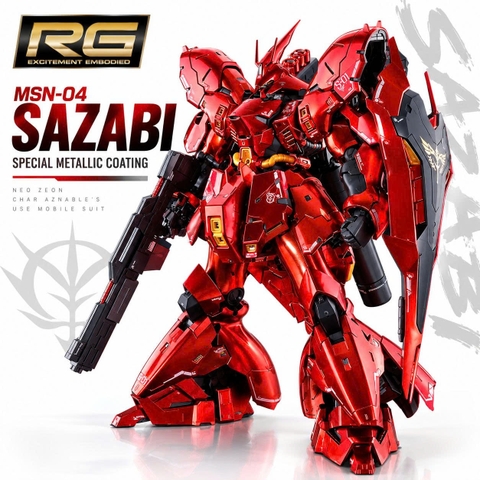 Mô Hình Lắp Ráp RG 1/144 5503 Sazabi Special Metallic Coating ( Tặng Kèm Decal) Shihai