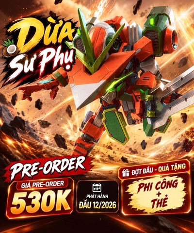 Mô Hình Lắp Ráp Fruit Robo FR-M01 Dừa Song Kiếm - Robo Trái Cây Yilichuangwan Chính Hãng