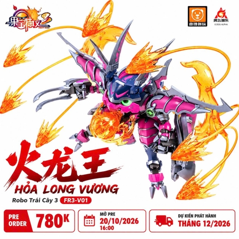 Mô Hình Lắp Ráp Hỏa Long Vương FR3-V01 Robo Trái Cây 3 Chính Hãng Yi Li Chuang Wan