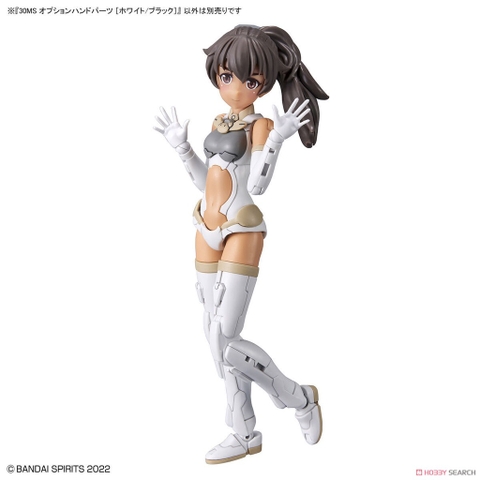 Mô hình lắp ráp 30MS OPTION HAND PARTS [ WHITE / BLACK ] Bandai 4573102633590