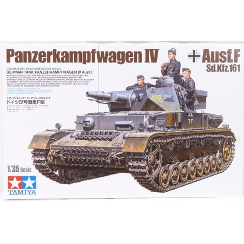Mô hình lắp ráp xe tăng quân sự Đức 1/35 SCALE GERMAN TANK PANZERKAMPFWAGEN IV Ausf.F 35374 Tamiya