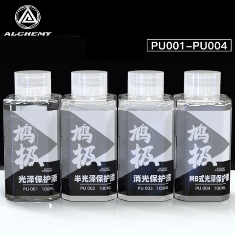 Sơn bảo vệ mô hình hiểu ứng bóng, bán bóng, bóng mờ PU001-PU004 50ml-100ml Alchemy