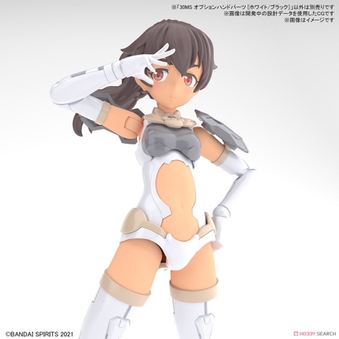 Mô hình lắp ráp 30MS OPTION HAND PARTS [ WHITE / BLACK ] Bandai 4573102633590