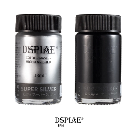 Sơn mô hình DSPIAE Super Black / Super Silver SPM-1-SPM-2 18ml