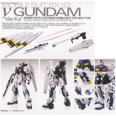 Mô hình lắp ráp MG RX-93 Nu Gundam Ver.Ka Bandai - GDC 4573102554543