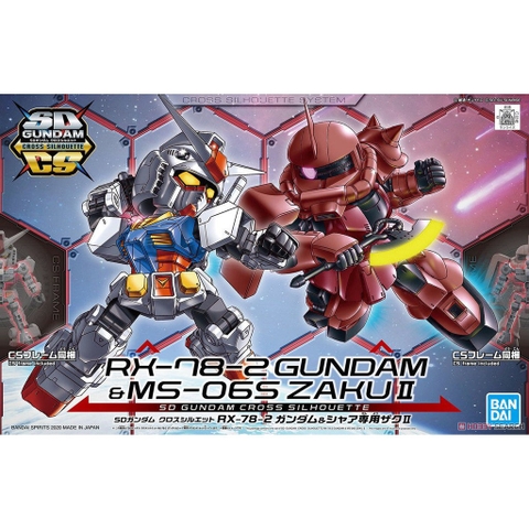Mô hình lắp ráp SD CS RX-78-2 Gundam & MS-06S ZAKU II Bandai