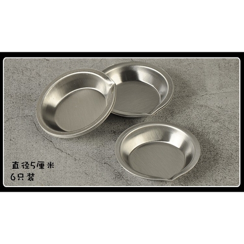 Đĩa sơn GJ1002 bằng thép không gỉ có miệng gói 6 đĩa