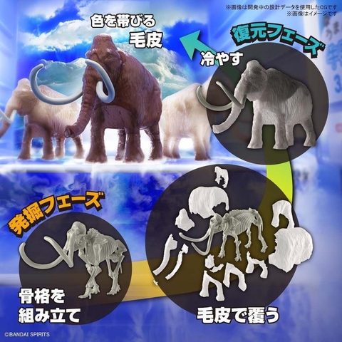 Mô hình lắp ráp Exploring Lab Nature Mammoth Bandai 4573102621795