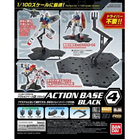 Giá trưng bày Gundam Action Base 4 Display HG RG MG Black Bandai 4573102588159