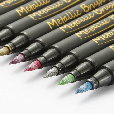 Bút kim loại màu nước metalic brush pen