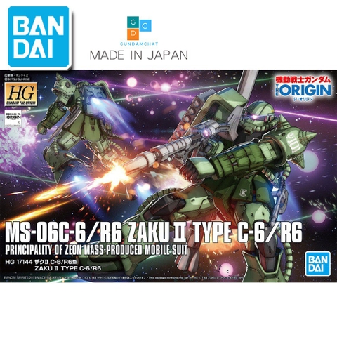 Mô Hình lắp ráp Gundam Bandai HG GTO ZAKU II TYPE C-6/ R6 ORIGIN - GDC 4573102575760