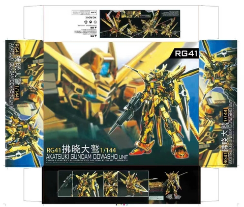 Mô Hình Lắp Ráp GaoGao RG41 1/144 Akatsuki Gundam Oowashi Unit ( mạ Vàng, tặng Base và Decal )