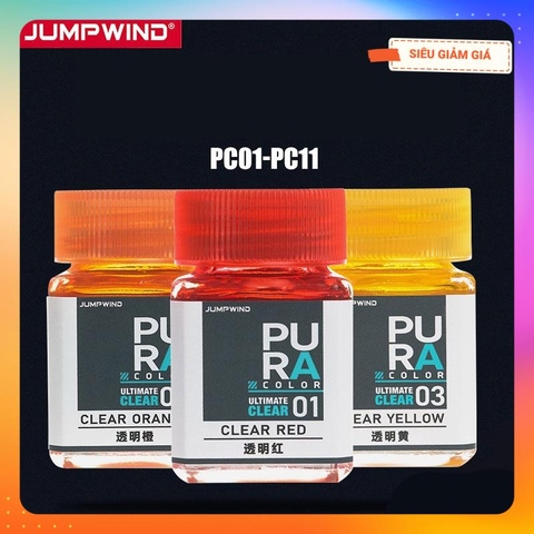 Sơn màu trong suốt Pura PC01-PC11 Jumpwind - Sơn Mô Hình