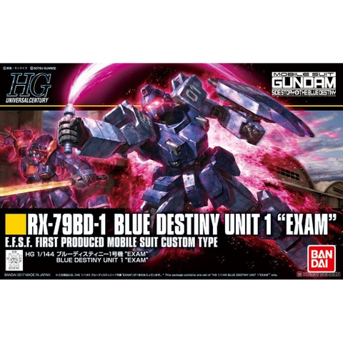 Mô hình HG Blue Destiny Unit 1 EXAM Bandai 4573102582683