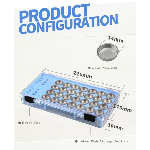 Bảng màu vẽ tay hộp lưu trữ cho công cụ tạo mô hình UA-90252 Ustar